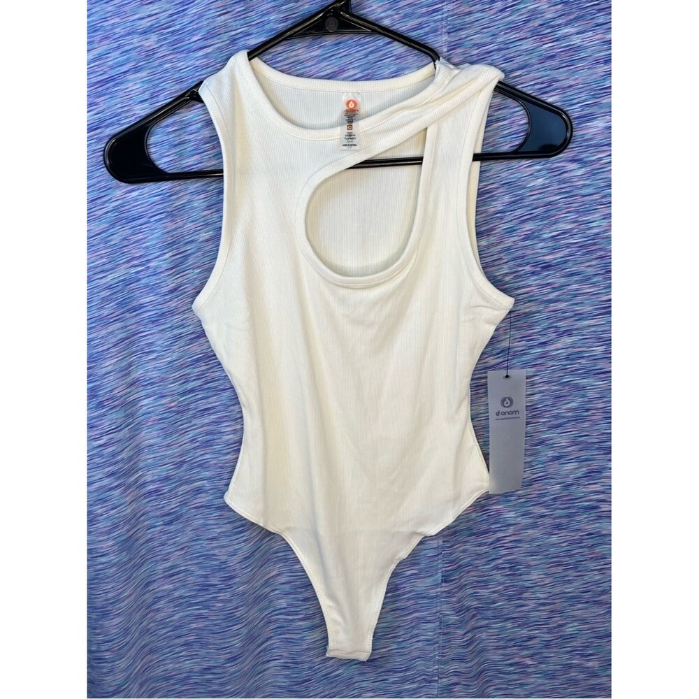 NWT MonoB Cream Bodysuit with cutout
